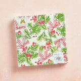 Boston International PINK HOLLY BOWS LUNCH NAPKIN