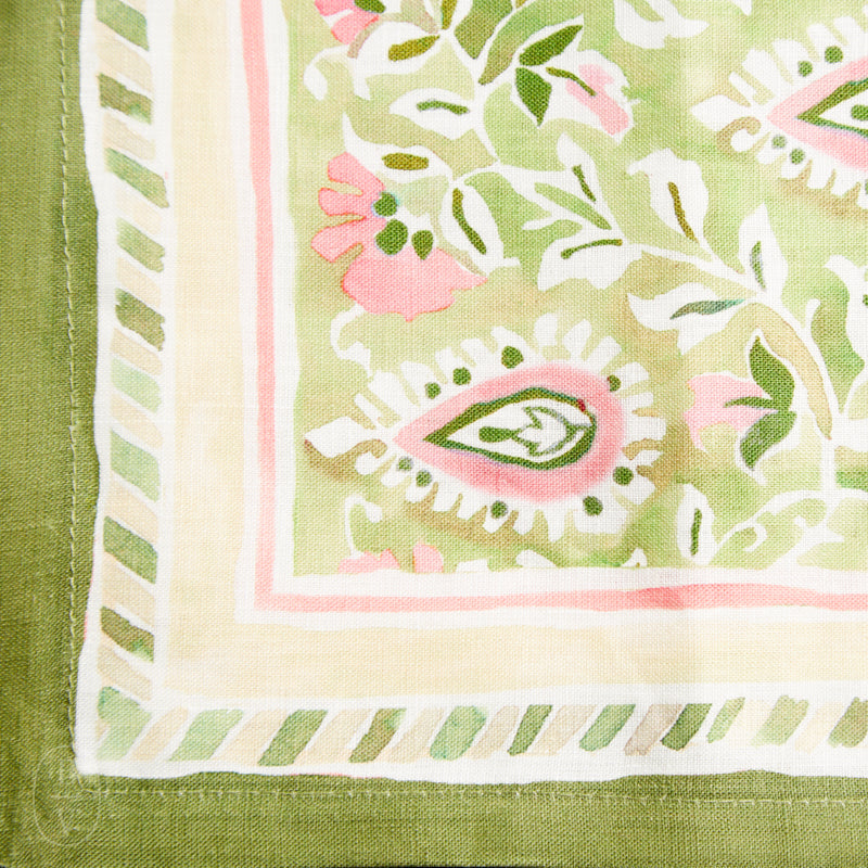 Kim Seybert MIRA NAPKIN Pink and Green