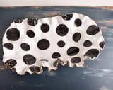 Dixie Pottery MISC FREE FORM WITH 24K GOLD LUSTER BW DOTS 1