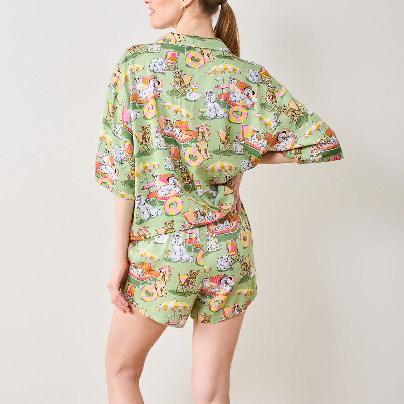 Printfresh PALM ROYALE POOCHES SATIN SWEET DREAMS SET