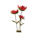 Creative Co-op PAPER FLOWERS WITH STAND