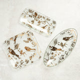 Annieglass BIRDSONG SMALL RECTANGULAR TRAY