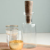 Creative Co-op MANGO WOOD STOPPER GLASS DECANTUR