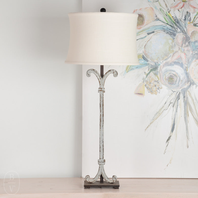 Ferro Designs IRON SCROLL COLUMN LAMP WITH IRON BASE