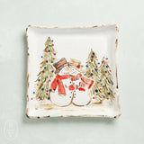 Etta B Pottery SNOW FRIENDS TRAY