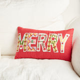 Peking Handicraft BOHO MERRY EMBROIDERED PILLOW