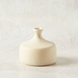 Creative Co-op STONEWARE VASES White Small Round