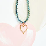 Virtue GEMSTONE NECKLACE WITH HEART 8 mm