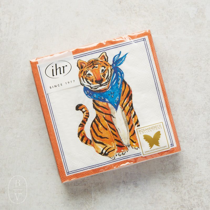Boston International BLUE SITTING TIGER HOMETOWN PRIDE COCKTAIL NAPKINS