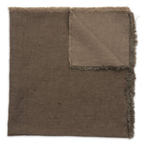 Deborah Rhodes WASHED FRINGE EDGE LINEN NAPKIN Slate 21