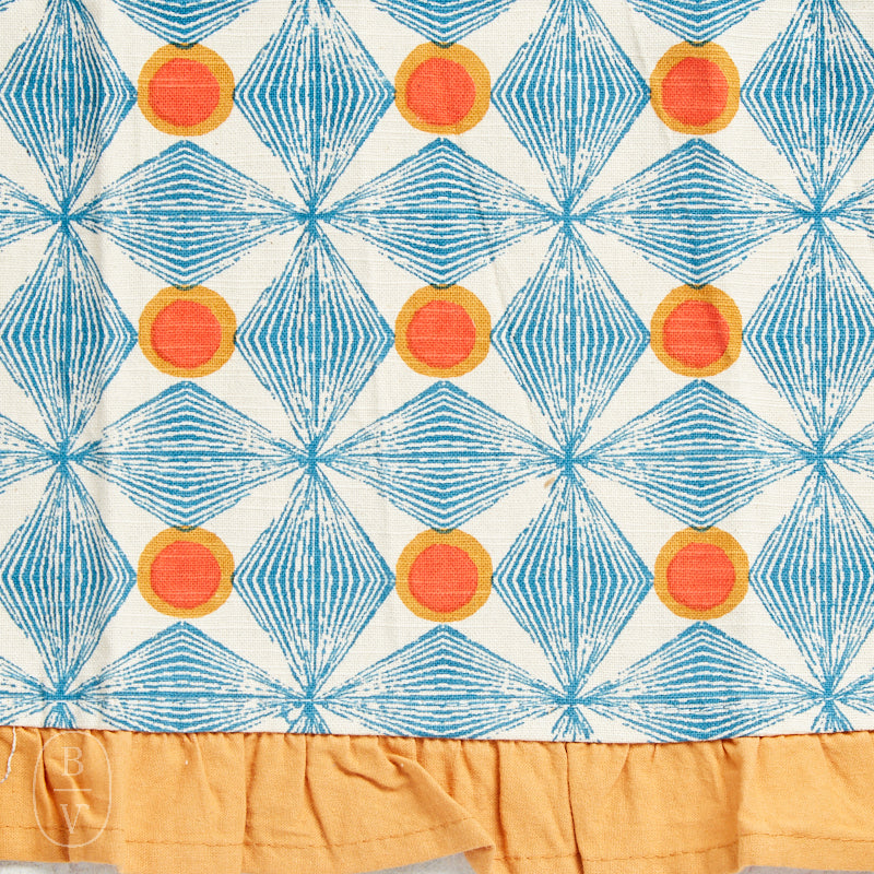 Creative Co-op PATTERN AND RUFFLE PRINTED TEA TOWEL
