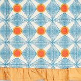Creative Co-op PATTERN AND RUFFLE PRINTED TEA TOWEL