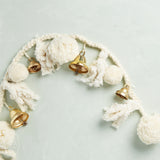 Creative Co-op HANDMADE POM POM AND BELL GARLAND Natural Brass 72