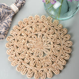 Creative Co-op ROUND WOVEN STRAW PLACEMAT Natural