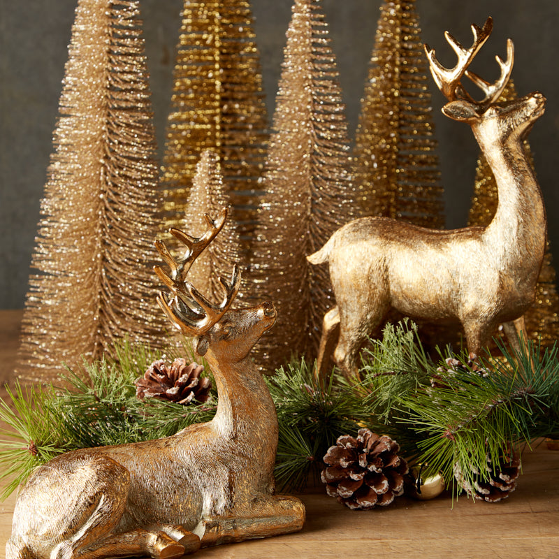 Raz Imports GOLD BOTTLE BRUSH TREE