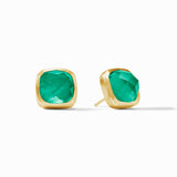 Julie Vos CATALINA STUD EARRINGS Iridescent Emerald Green