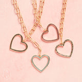 Virtue GOLD PAPERCLIP CHAIN OPEN HEART NECKLACE