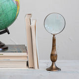 Creative Co-op BRASS BONE MAGNIFYING GLASS ON STAND