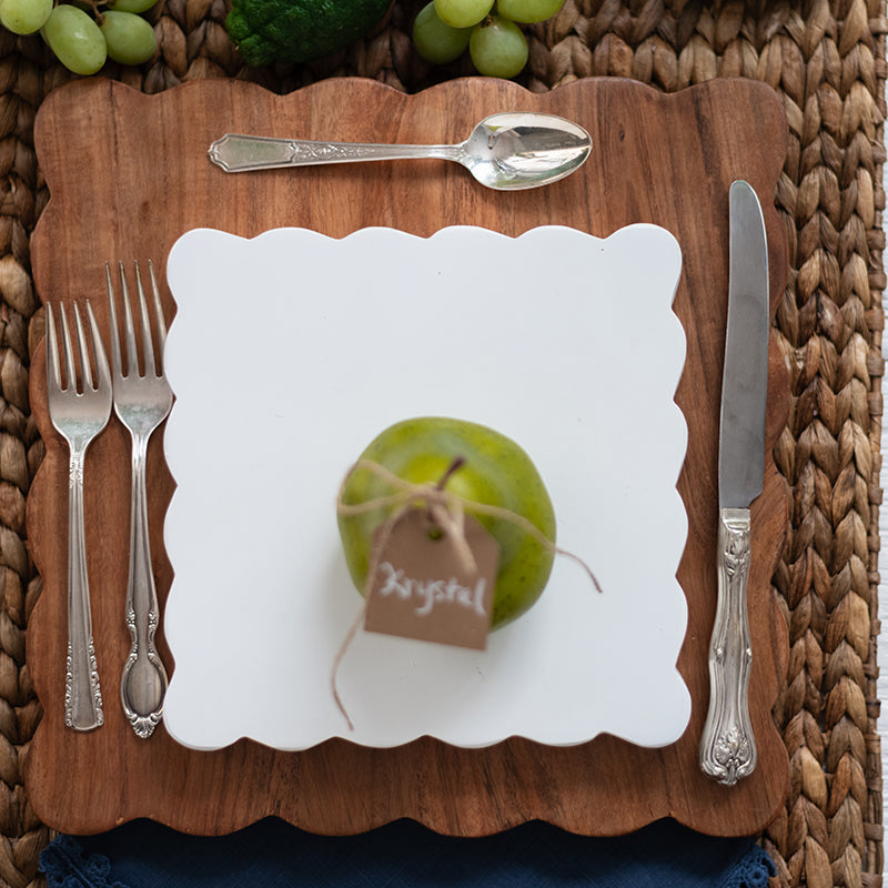 Europe 2 You SCALLOPED APPETIZER CHEESE BOARD White