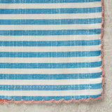 Creative Co-op STITCHED COLORED TRIM NAPKIN SET OF 4