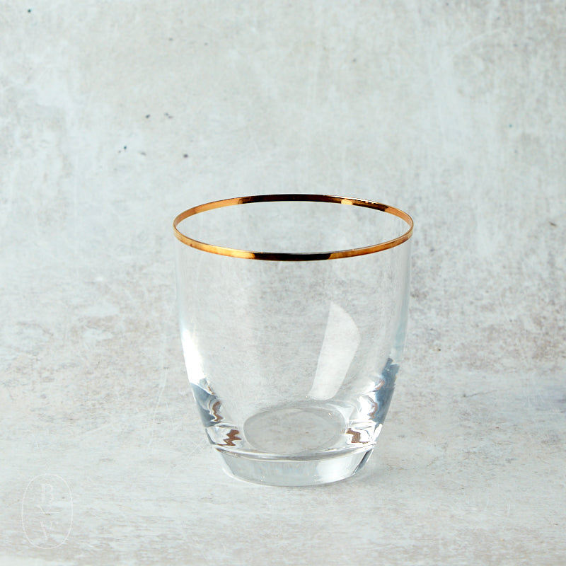 Casafina by Costa Nova SENSA TUMBLER Clear_Gold Rim