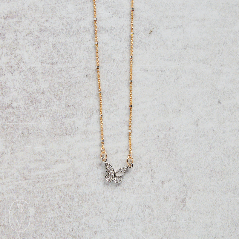 CV Designs PAVE BUTTERFLY NECKLACE - CVNTBU