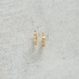 CV Designs BAGUETTE HUGGIE EARRINGS - CVBCZHS