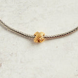 Virtue GOLD X BEAD PYTHON CHAIN NECKLACE Silver