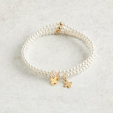 eNewton Design CLASSIC PEARL BEAD SIGNATURE CROSS BRACELET