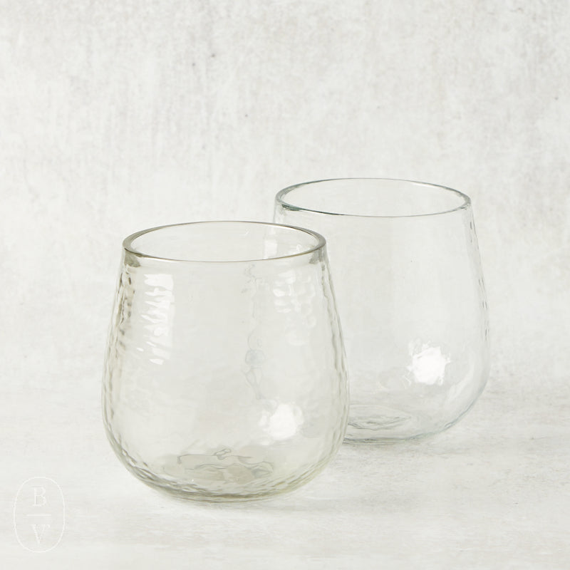 Zodax ARTISAN HAMMERED STEMLESS WINE GLASS