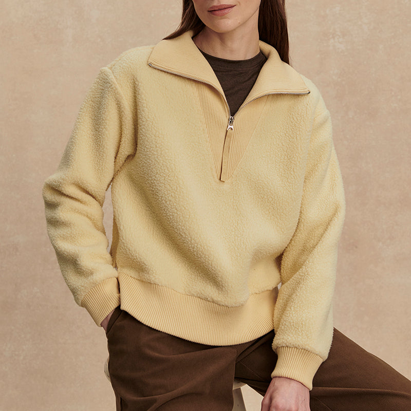 Varley JAYLIN HALF ZIP FLEECE Reed Yellow
