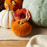 K and K Interiors VELVET RESIN PUMPKIN