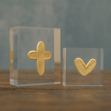 Sidebar Designs SINGLE PAINTED CROSS ACRYLIC BLOCK
