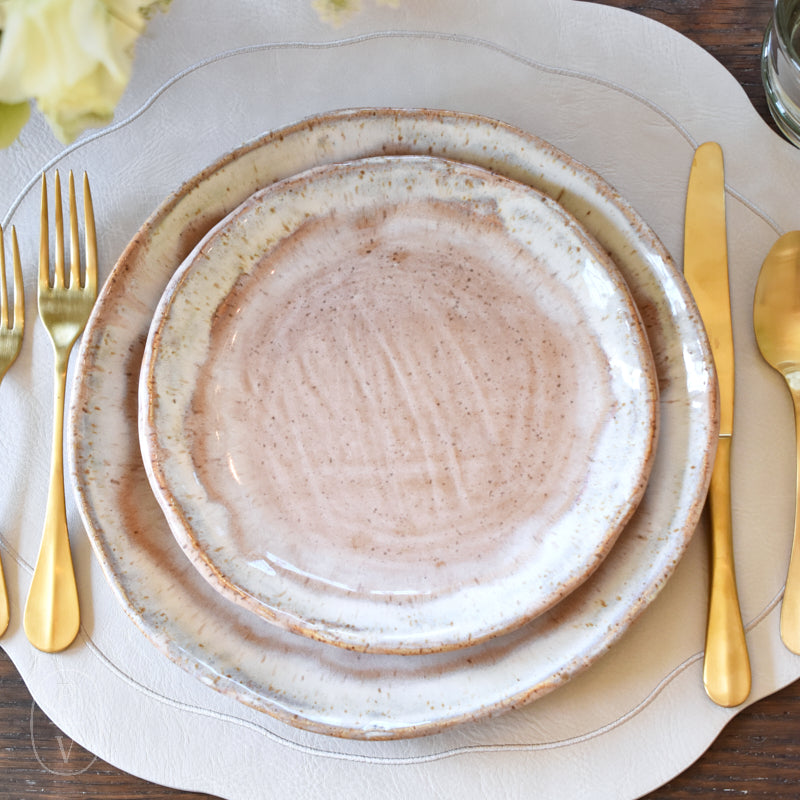 Etta B Pottery FARMHOUSE ROUND SALAD PLATE Primrose
