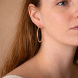 Golden Stella TWO TONE CIRCLE HOOPS Worn Gold Silver