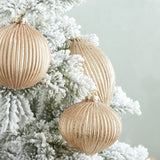 Raz Imports GLITTER RIBBED ORNAMENT