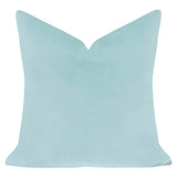 Laura Park Designs 22 x 22 SOLID VELVET THROW PILLOW Spa Blue