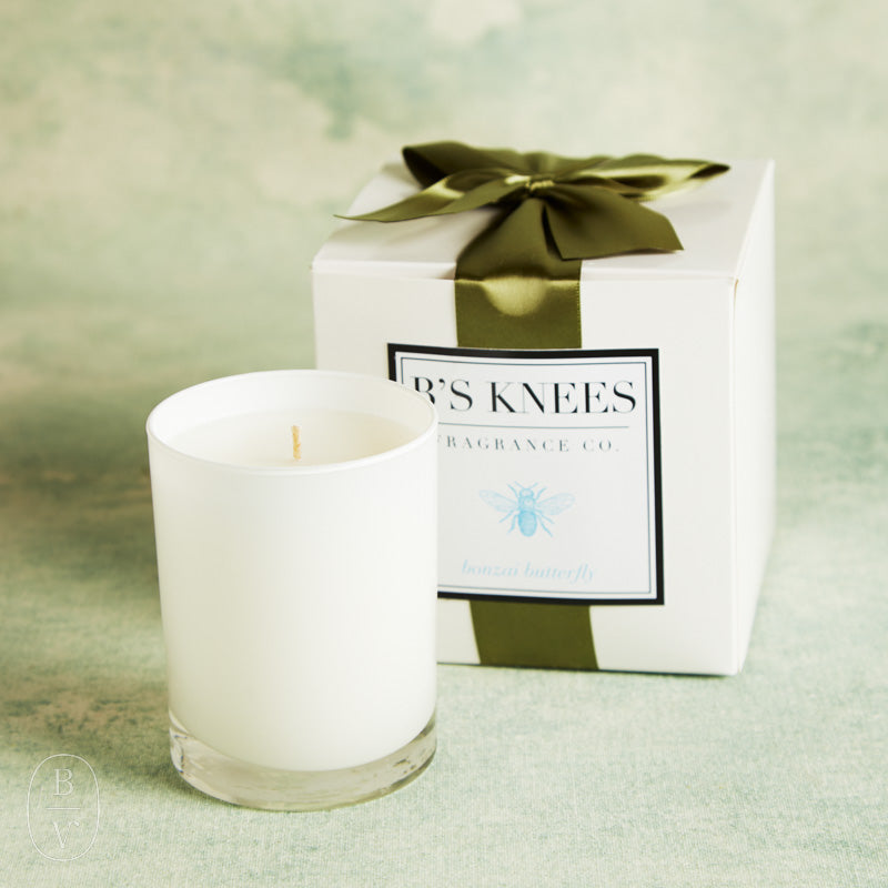 B's Knees Fragrance Co. 1 WICK CANDLE White Bonzai Butterfly