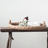 Creative Co-op ROUND DECORATIVE BRAIDED BANGKUAN TRAY