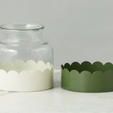 Europe 2 You 2 IN 1 SCALLOPED BLOOM VASE White and Spruce Green