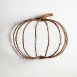 K and K Interiors GRAPEVINE WALL HANGING PUMPKIN Large
