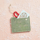 Boston International GIFT FOR YOU FELT GIFT CARD HOLDER Green