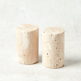 Creative Co-op TRAVERTINE SALT AND PEPPER SET