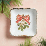Etta B Pottery MERRY MISTLETOE DISH