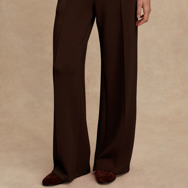 Varley THE WIDE LEG PANT 28 Coffee Bean Marl