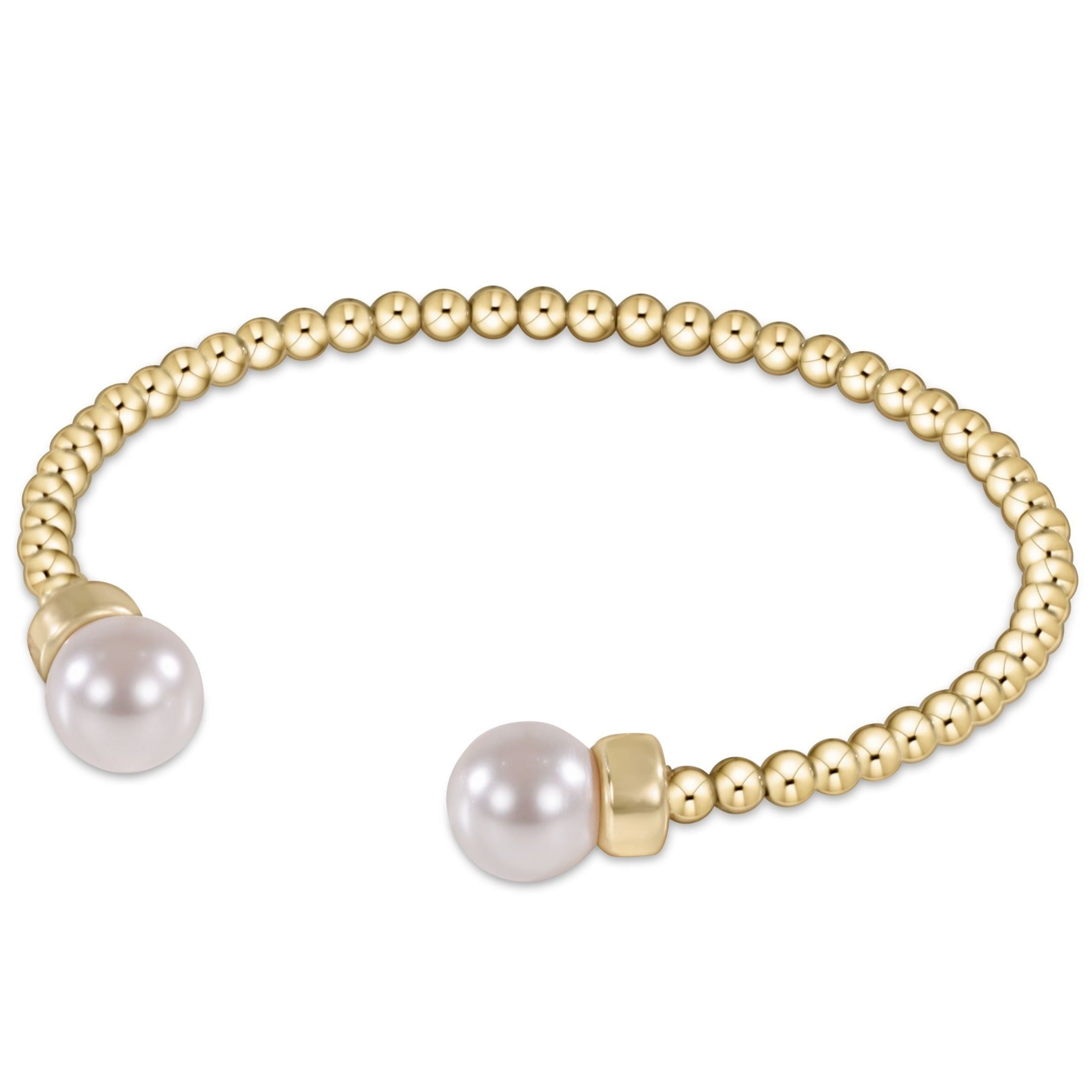 eNewton Design CLASSIC PEARL CUFF Gold 3mm