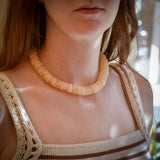 Golden Stella DISK BEAD NECKLACE White Gold