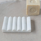 Creative Co-op CARVED MARBLE SOAP DISH