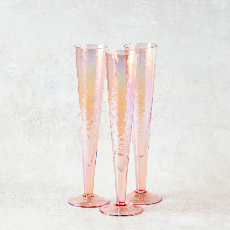 Zodax APERITIVO SLIM CHAMPAGNE FLUTE Luster Pink