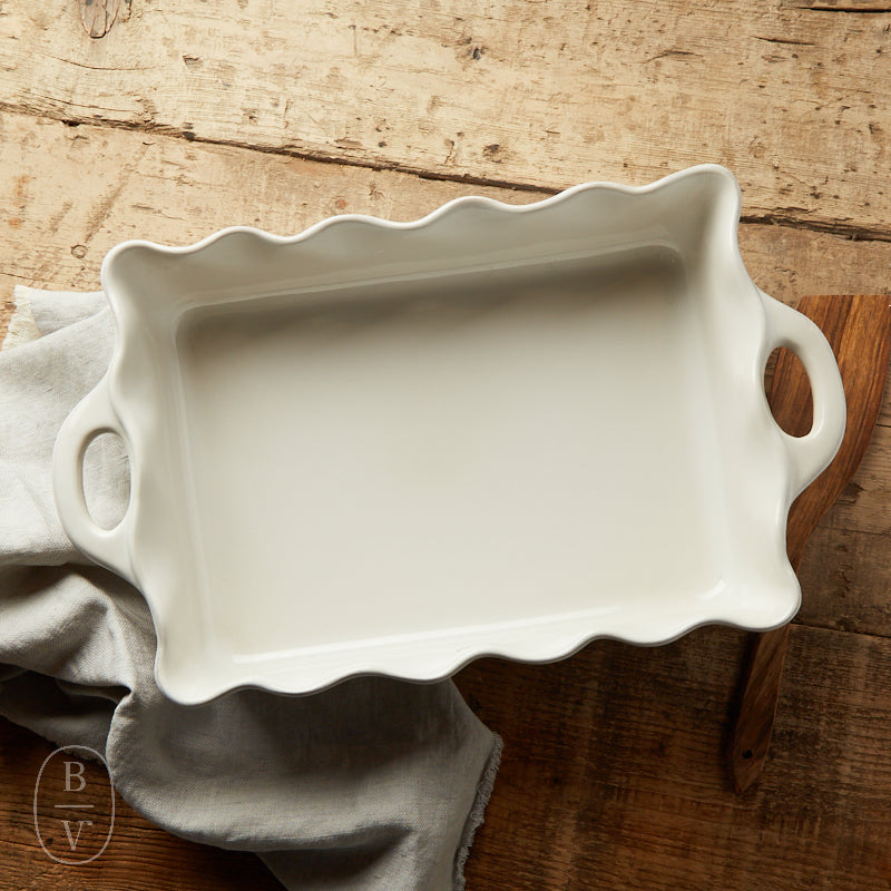 Casafina by Costa Nova RUFFLED LARGE RECTANGLE BAKER